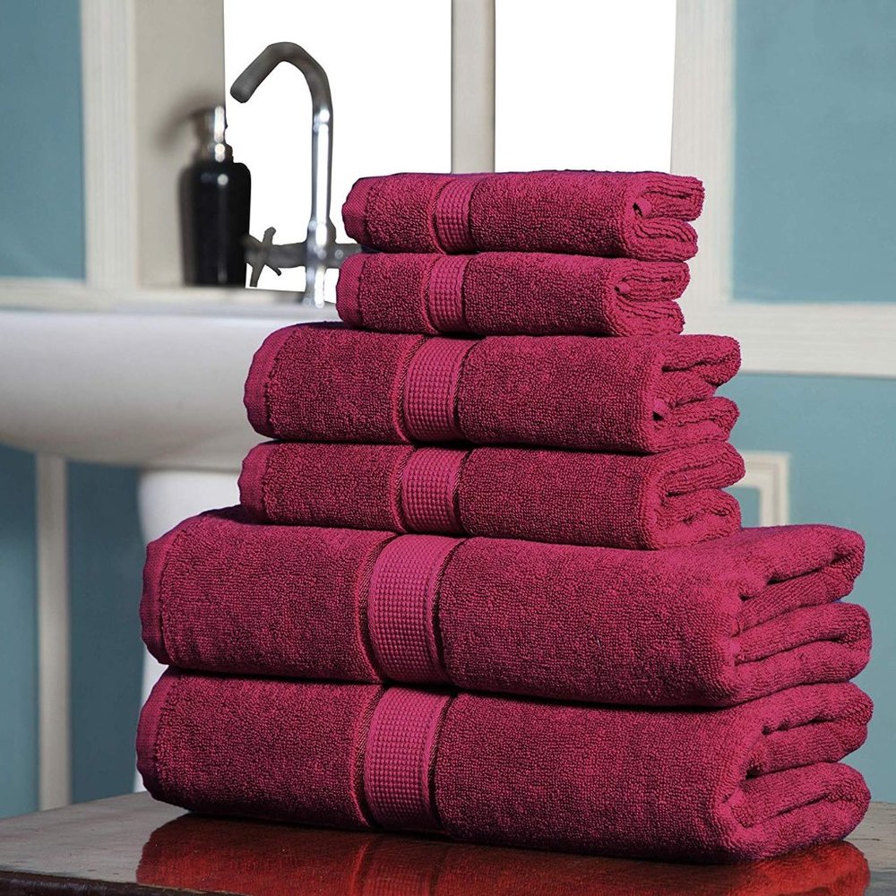 100% Cotton Bath Towels 600 GSM 6PC